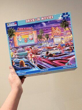 White Mountain DRIVE-IN MOVIES Jigsaw Puzzle 1000 pieces